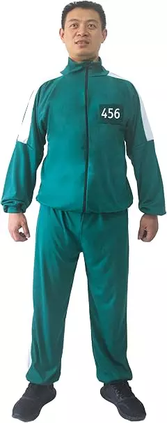 Squid game Player tracksuit  blågrønn L/XL