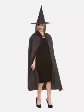 Cape with collar svart