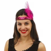 Charleston headband fuchsia