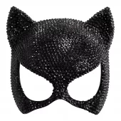 HALF MASK CAT WITH RHINESTONES