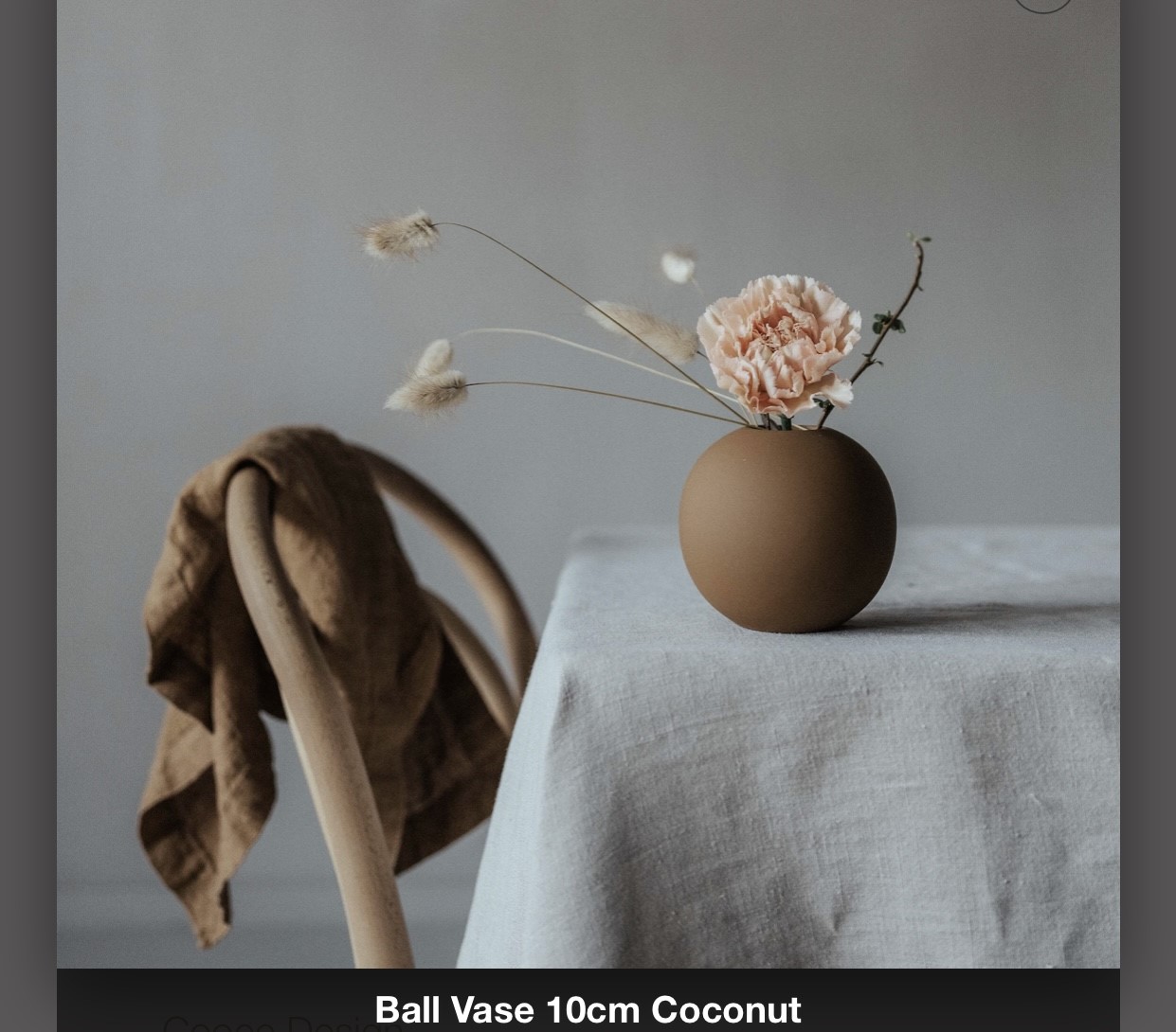 Ballvase 10 cm Coconut