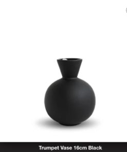 Cooee Trumpet vase 16 cm Black