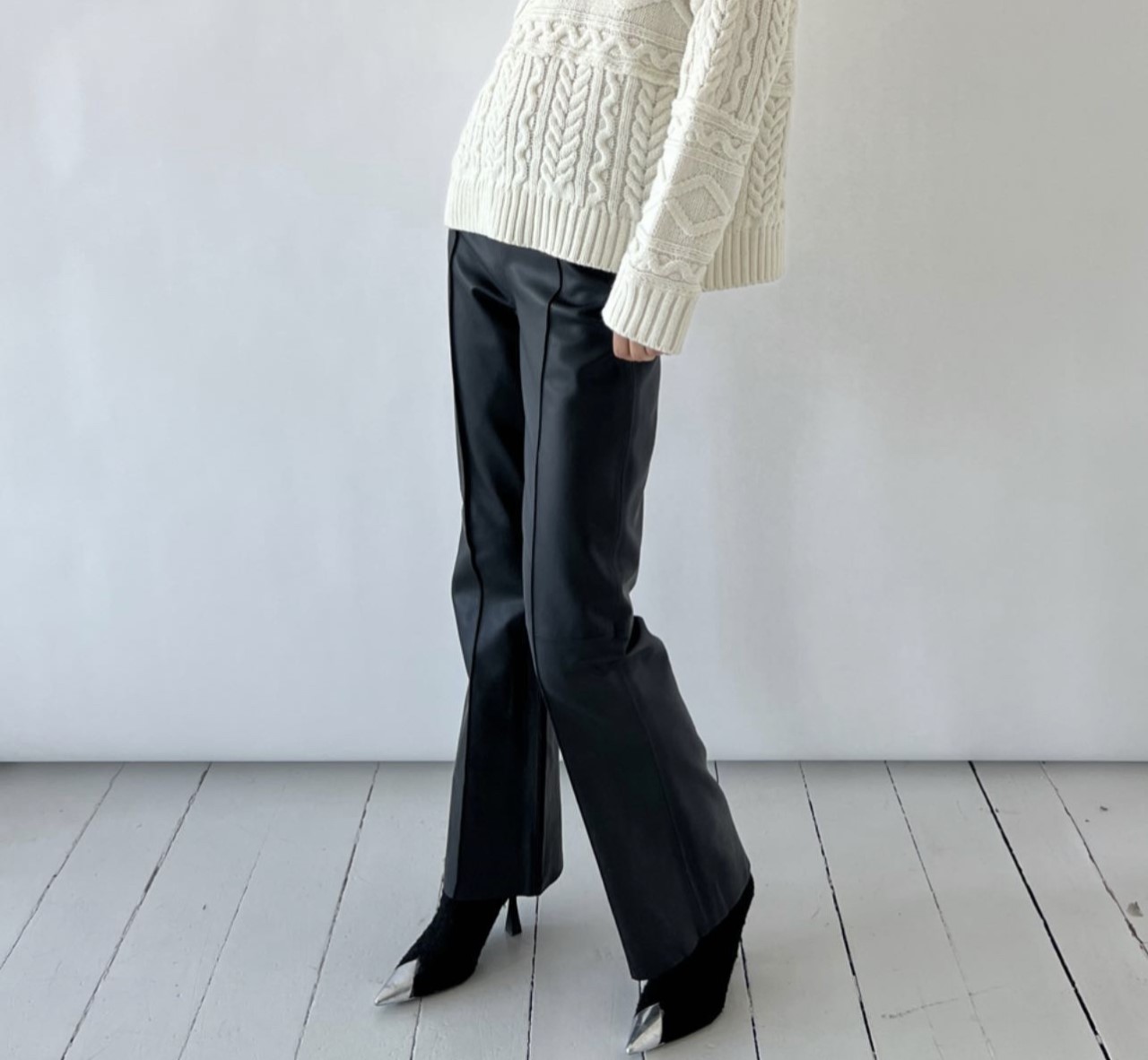 Leveteroom Globa 25 Leatherpants flare