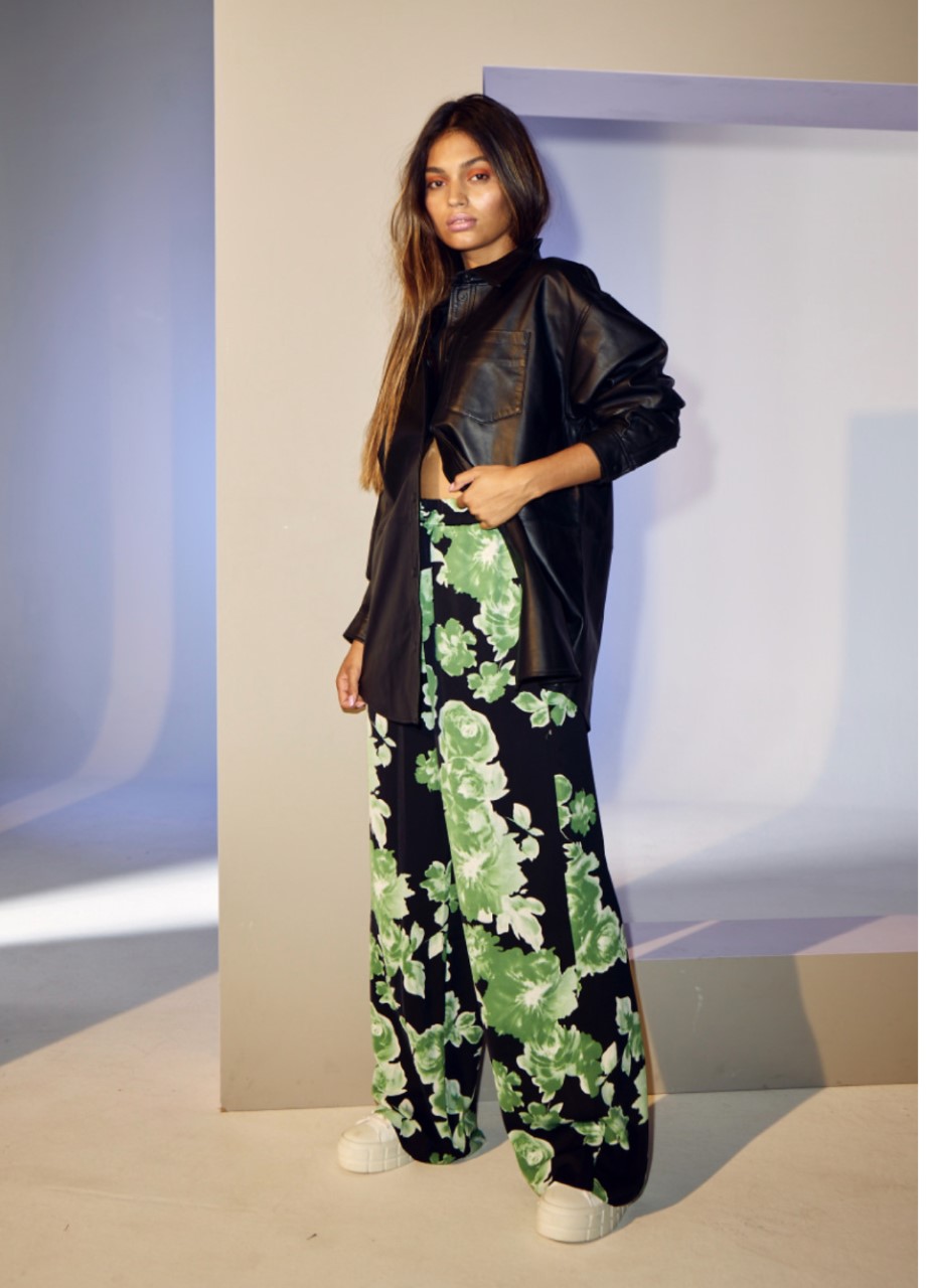 Co'Couture Green Rose Pant Bukse