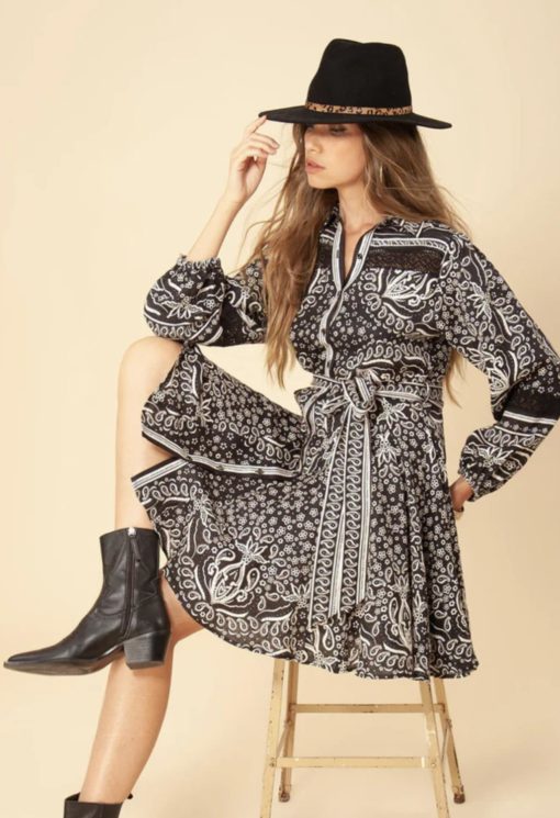 Hale Bob Floriana Linen Dress Kjole