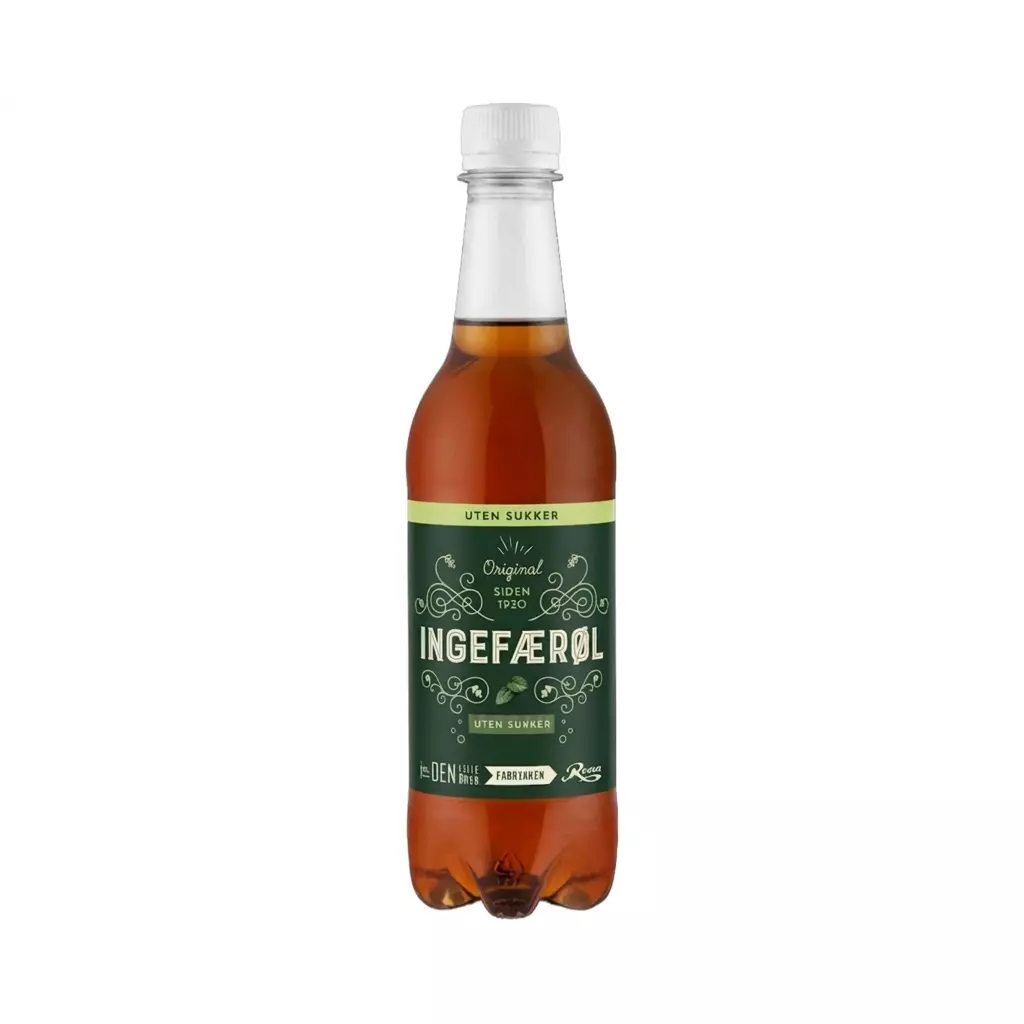 Ingefærøl uten sukker 0.5l 24pk Roma