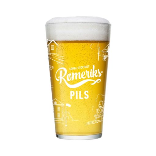 Romerikspils 0.5l ølglass