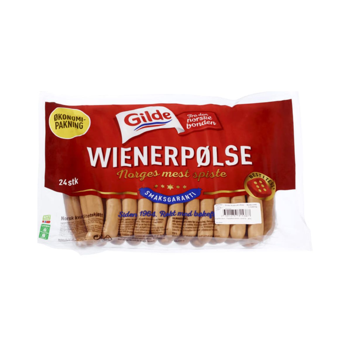 Wienerpølse Ca1,56kg Gilde (5pk)
