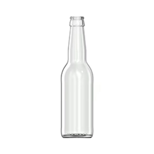 Glassflaske 0,33l longneck klar