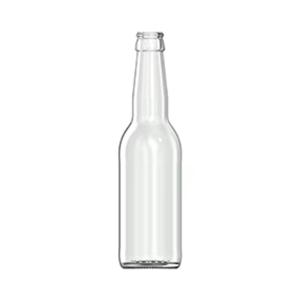 Glassflaske 0,33l longneck klar