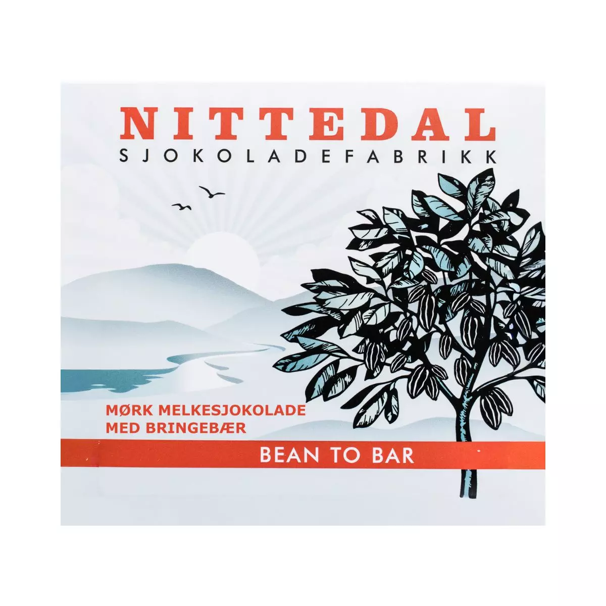 Nittedal Sjokoladefabrikk Bean-to-Bar Melkesjokolade med Bringebær