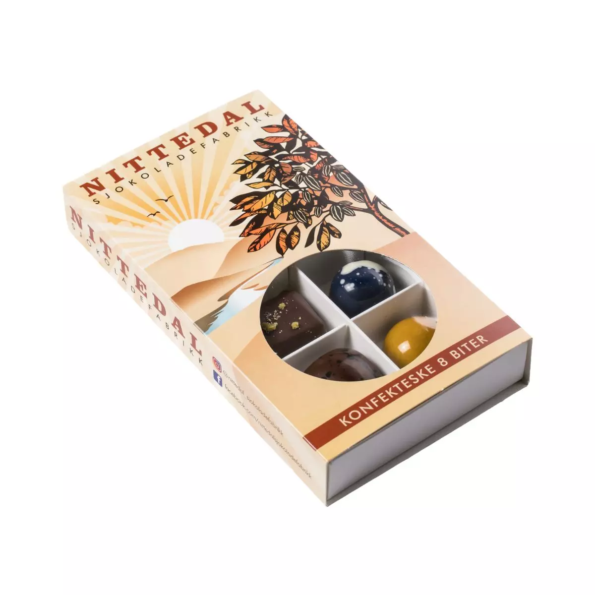 Nittedal Sjokoladefabrikk Konfekteske 8 bit
