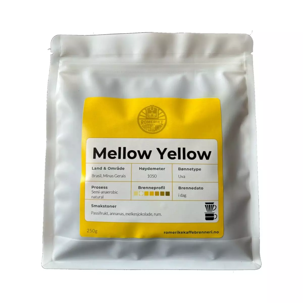 Romerike Kaffebrenneri Mellow Yellow 250g