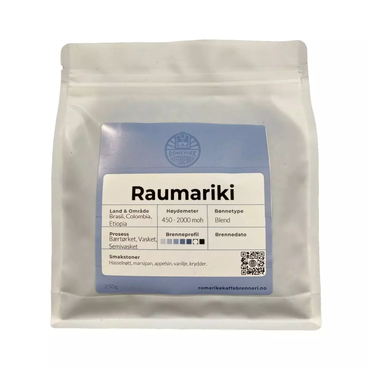 Romerike Kaffebrenneri Raumariki 250g