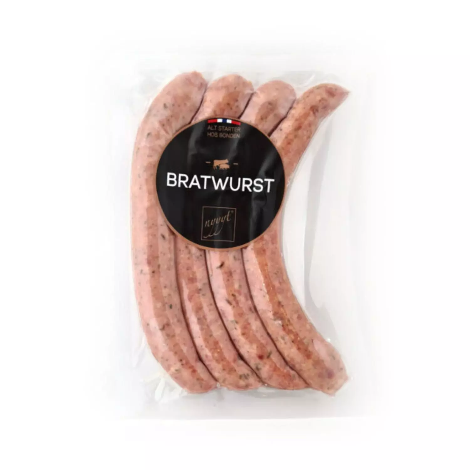 Nyyyt Bratwurst Rå 4stk 300g