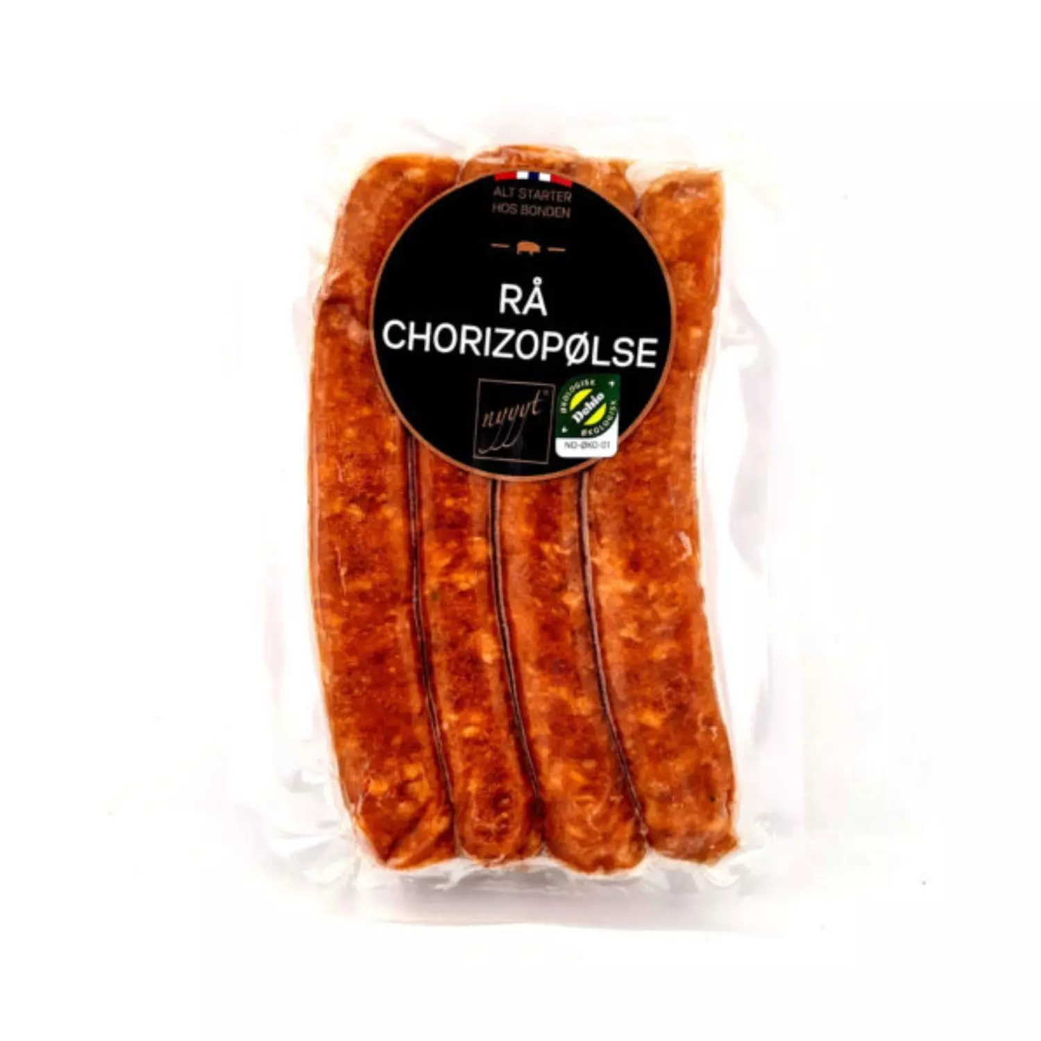 Nyyyt Chorizopølse Rå 4stk 300g