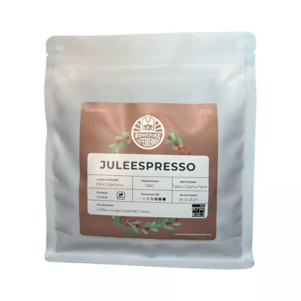 Juleespresso 250g Romerike Kaffebrenneri