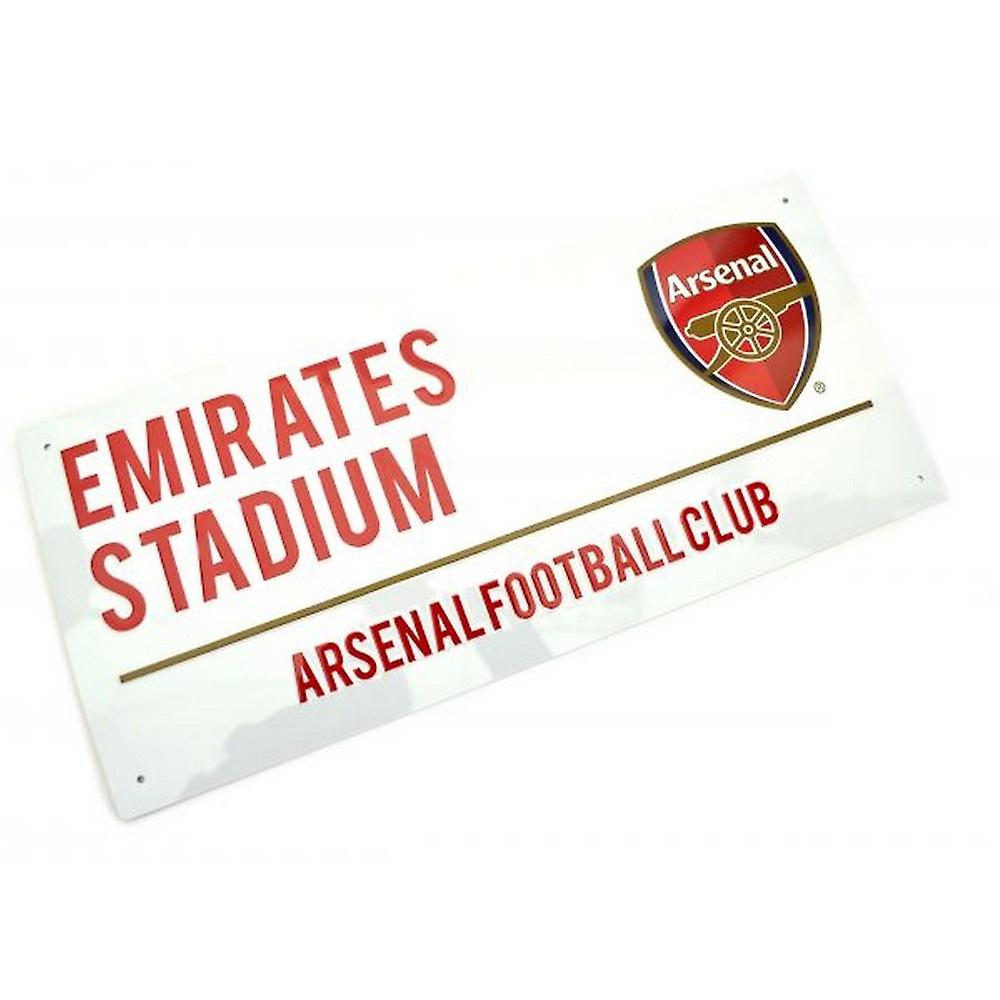Arsenal FC Emirates skilt hvitt