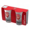 Arsenal FC wordmark 2 pack shot glass