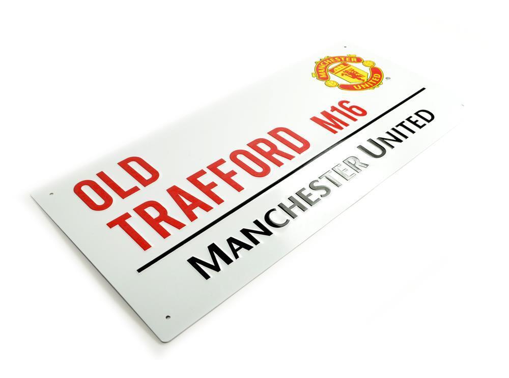 Man.Utd Old Trafford skilt - hvitt