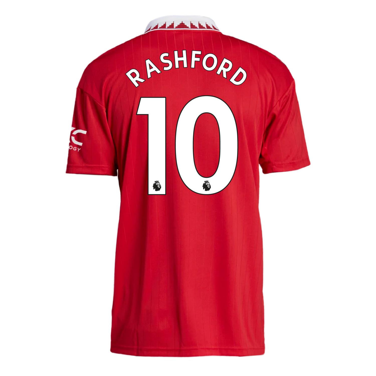 Rashford nr 10 Premier League trykk (navn og nummer)