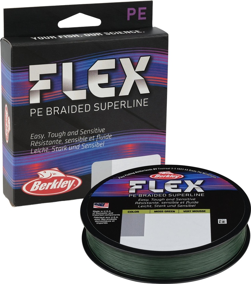 Berkley Flex Braid superline 0.20mm-275m-moss grn