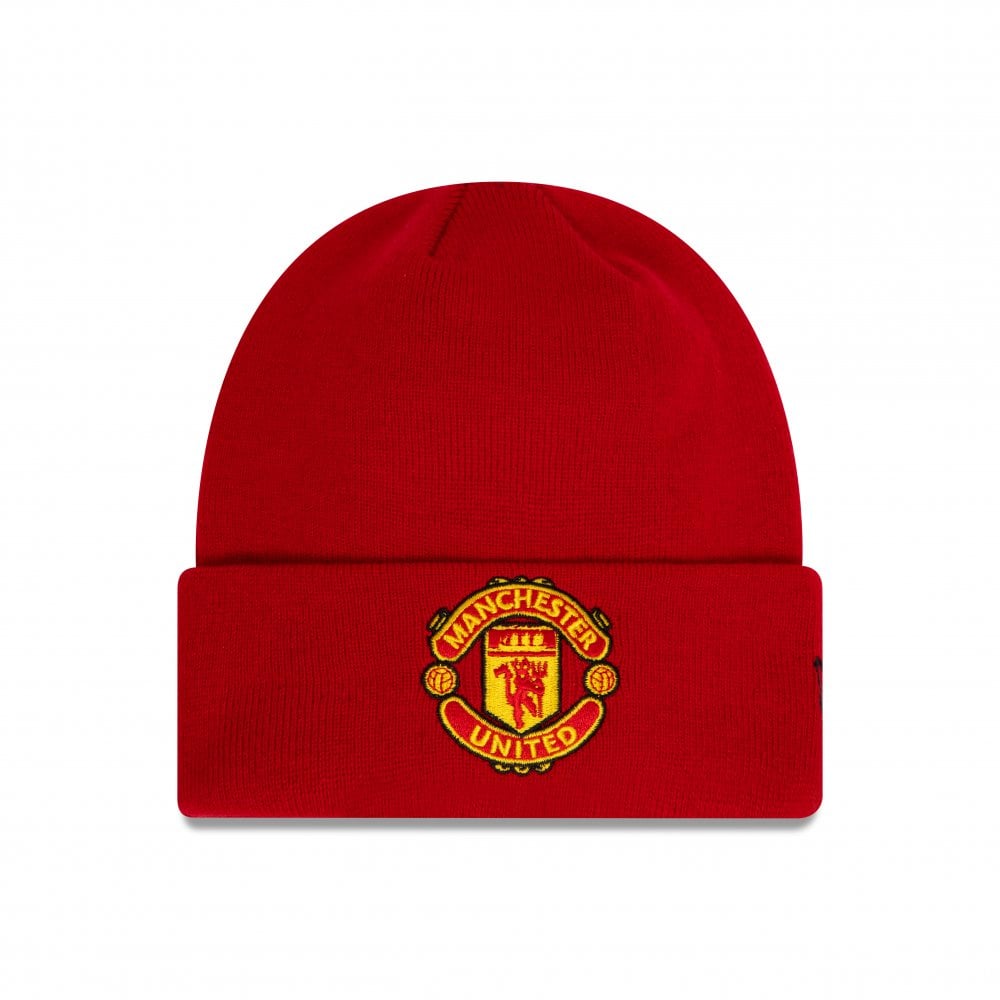 Manchester United knit Turn up lue rød