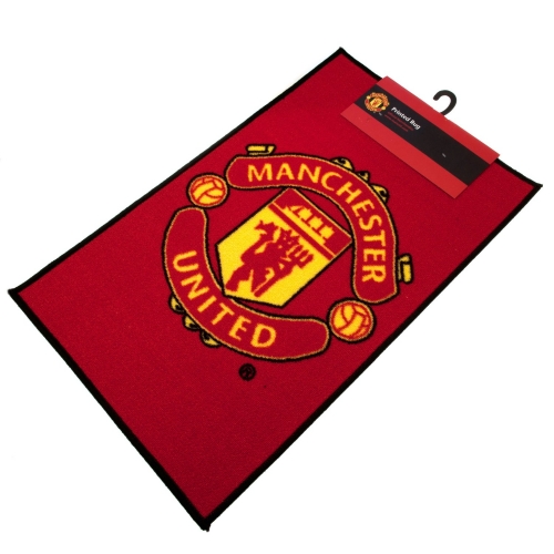 Manchester United  Official Football Gift Crest Mat Rug Red