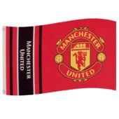 Manchester United FC Wordmark Stripe Flag