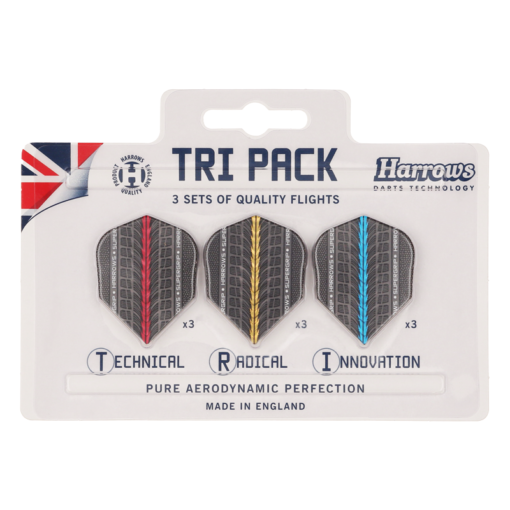 Harrows Dart Flight Carbon tri pack 9 Pcs