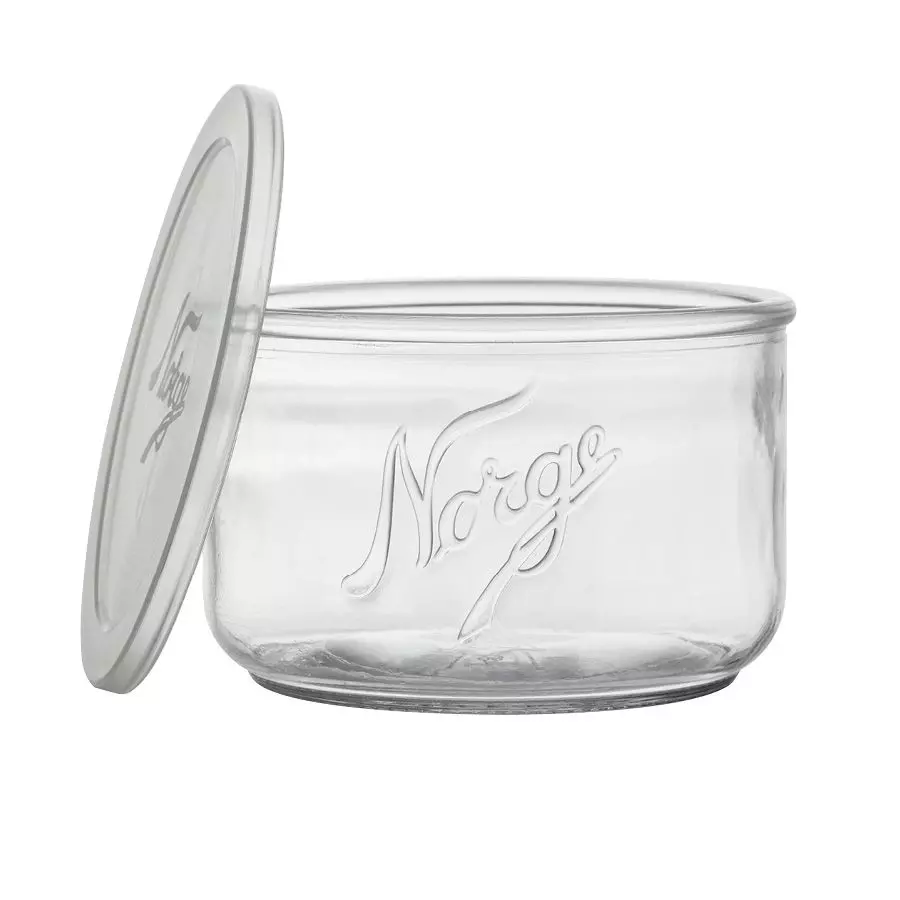 Norgesglass med plastlokk 730 ml