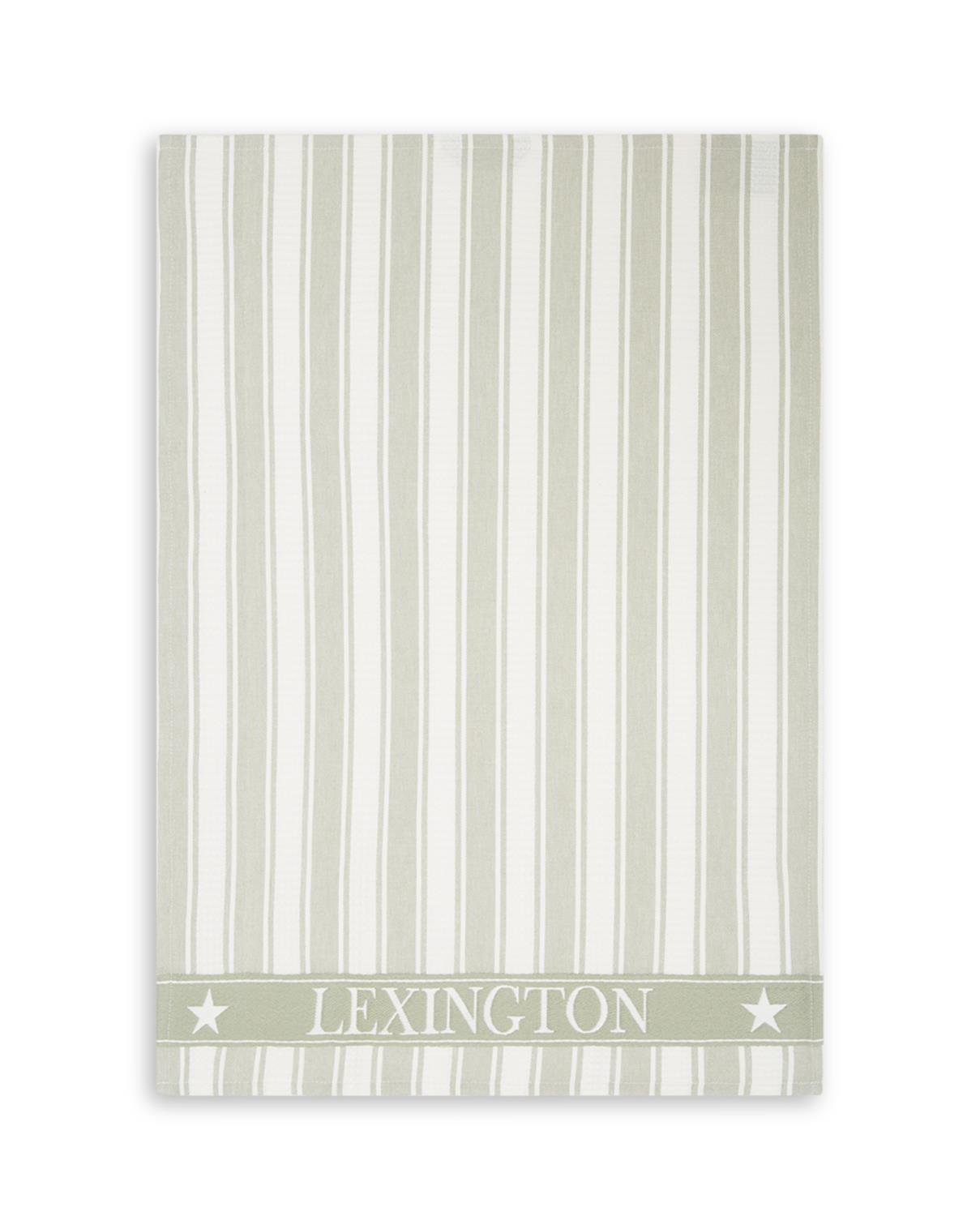 kjøkkenhånkle grønn & hvit, Icons Cotton Twill Waffle Striped