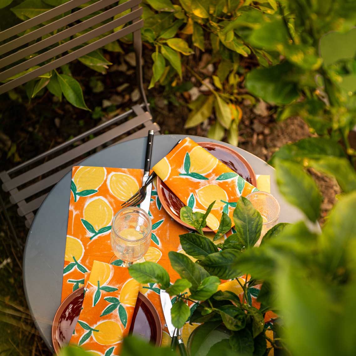 Sitron mønster servett Airlaid