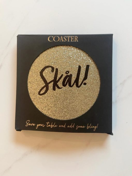 Coaster gull glitter "Skål!"