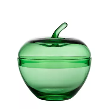 GLASSEPLE M/LOKK GRØNN 13,5 X 12,3 CM