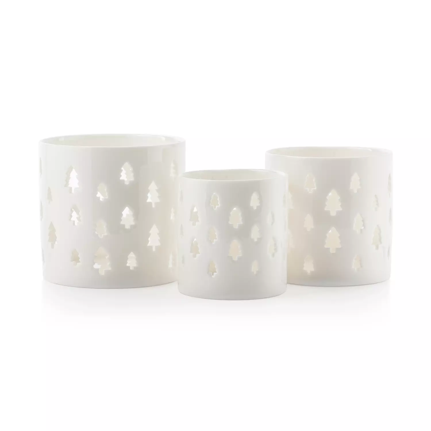 LYSLYKTER PORSELEN SKOG 3 PK 8-10-12 CM