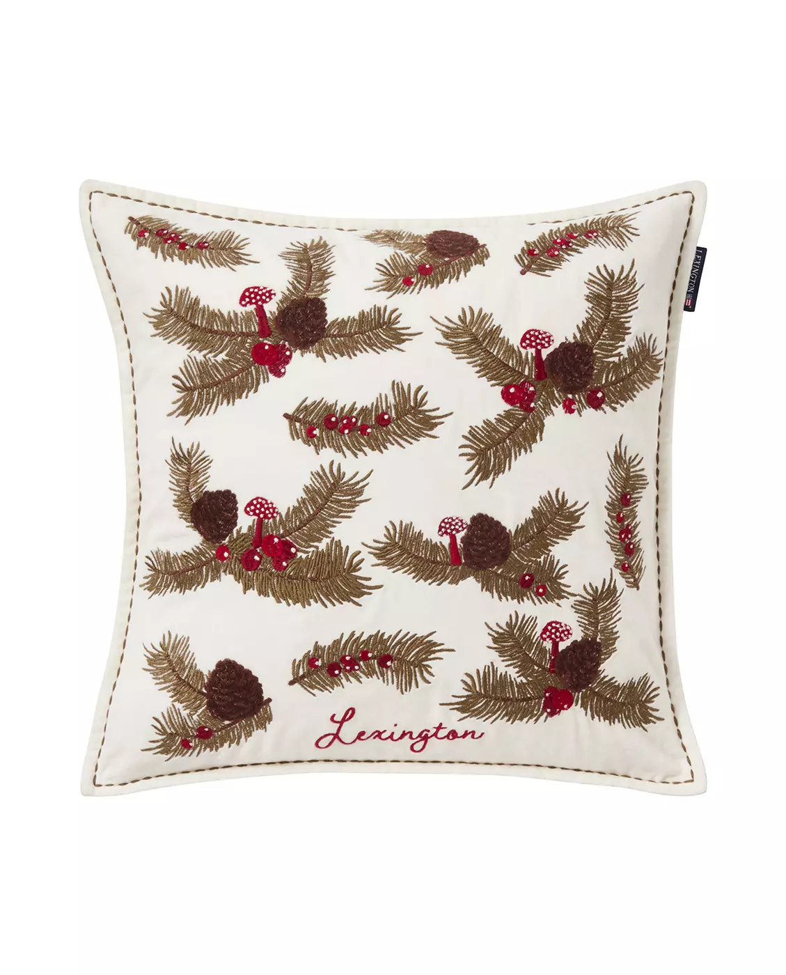 Pine twigs putetrekk i økologisk bomullsfløyel