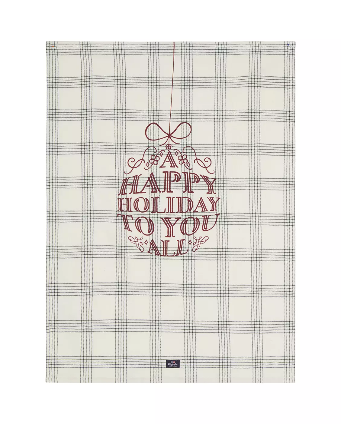Happy holiday kjøkkenhåndkle i økologisk bomull
