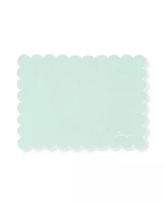 Scallop vokset lin/bomull bordtablett, grønn