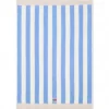 Blokkstripet håndkle, himmelblå/hvit/moonbeam 50x70