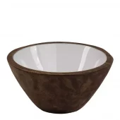 rustic brown mango bolle small hvit innside