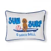Sun surf pute i økologisk bomullstwill, 40x30, hvit multi