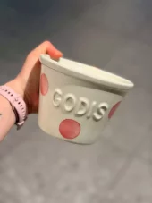 Bruka Design GODISSKÅL m/ prikker rosa Medium