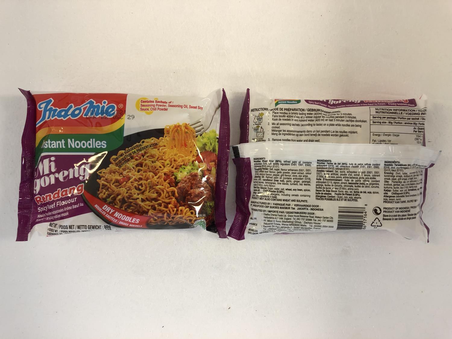 'INDOMIE Instant Noodle Mi Goreng Rendang 80g