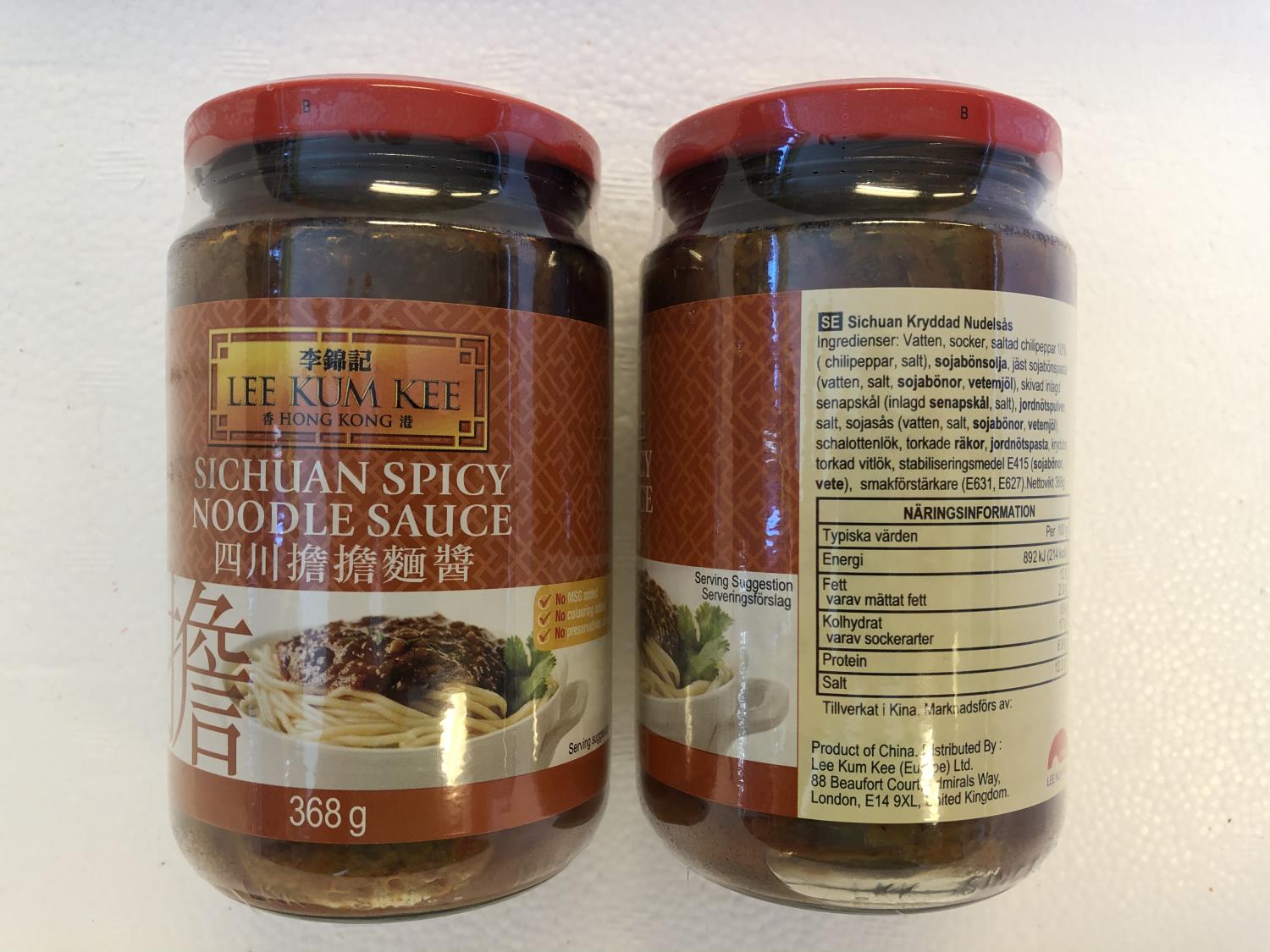 LEE KUM KEE Sichuan Spicy Noodle Sauce 368gr ø