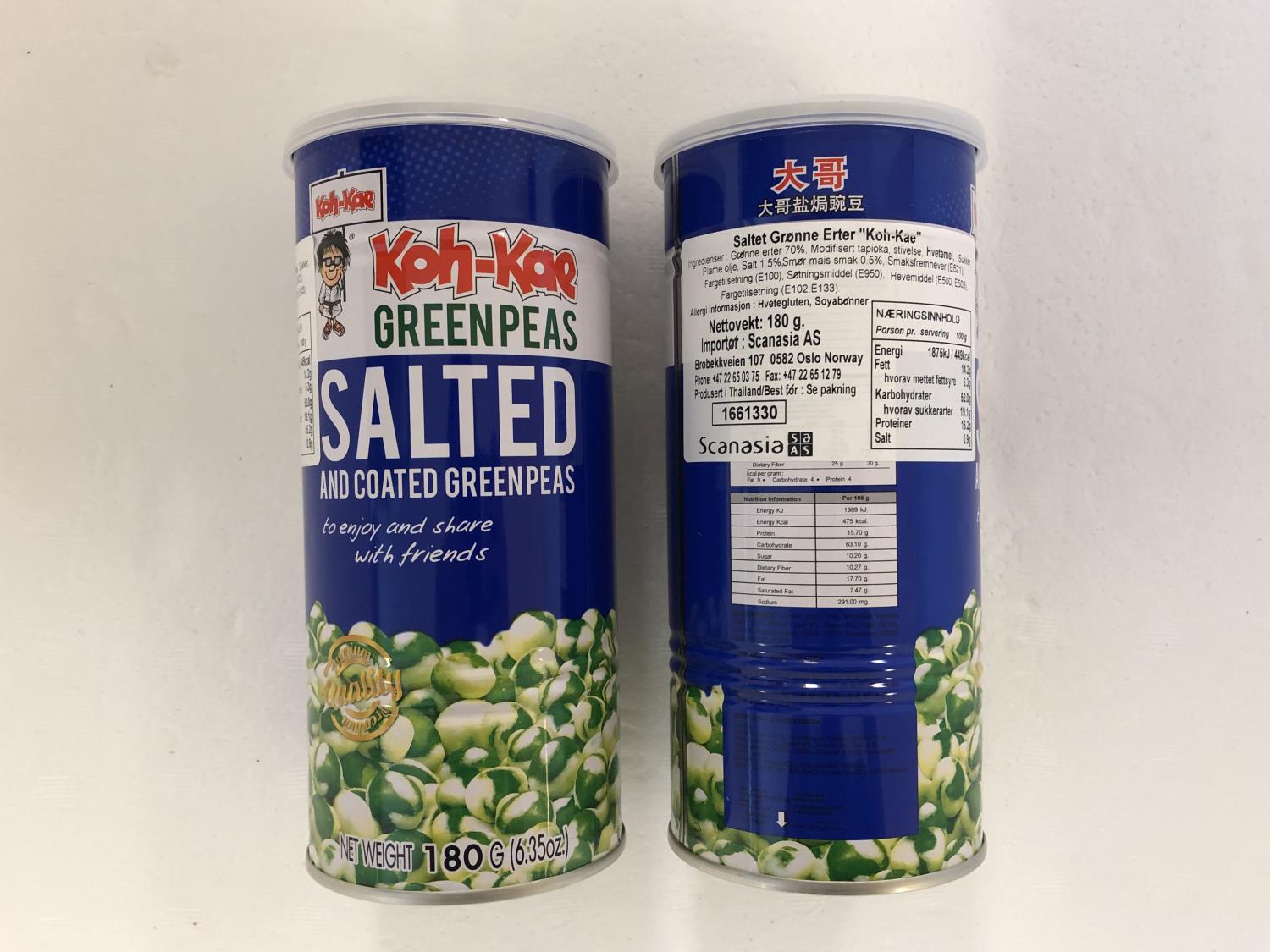 'KOH KAE Salted and Coated Greenpeas 180gr