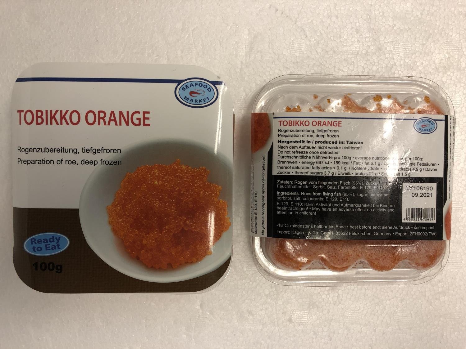 SEAFOOD MARKET Tobikko Orange Fish Roe 100gr ø