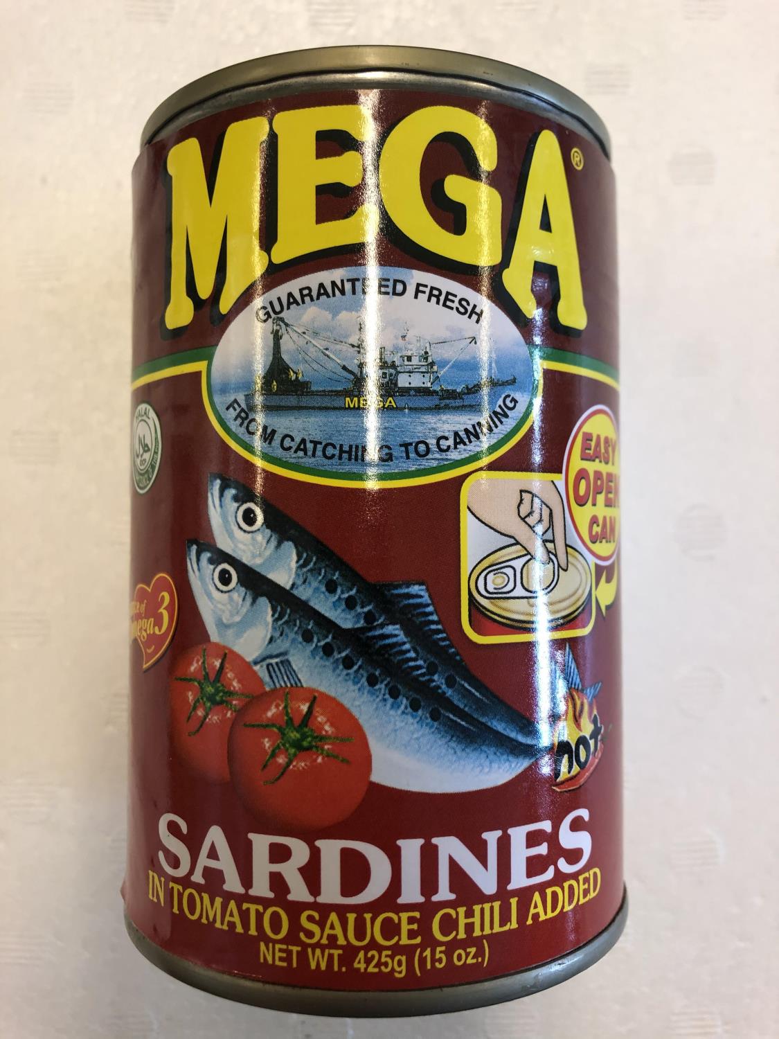 'MEGA Sardines in Tomato Sauce Chili 425g