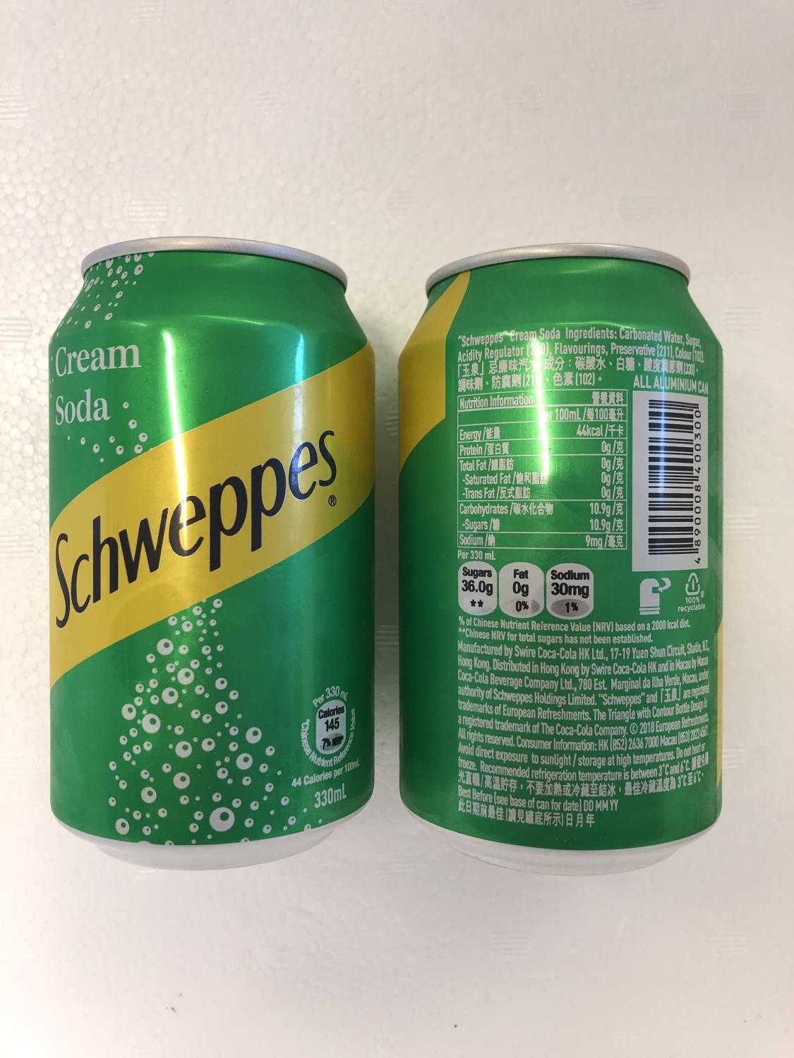 'SCHWEPPES Cream Soda 330ML å