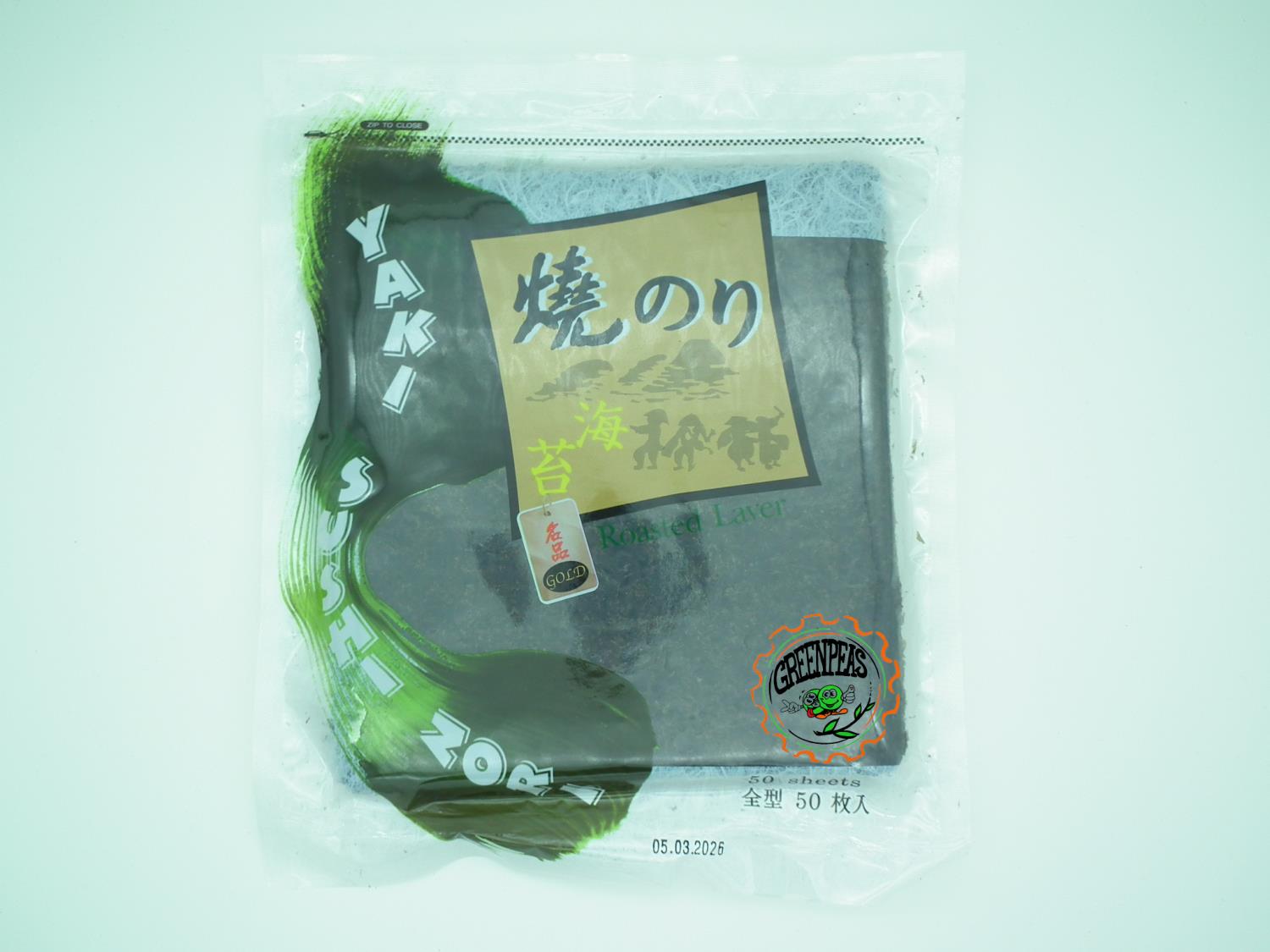 YAKI NORI (whole) Sushi Nori 50pcs 120gr